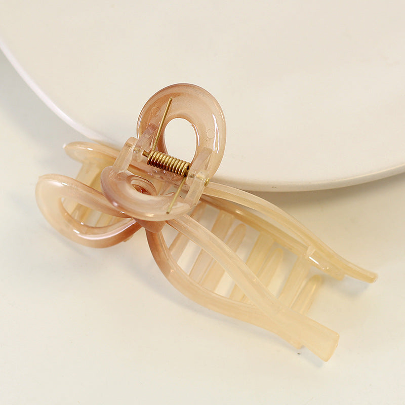 Wholesale Bow Hair Updo Gradient Color Shark Clip